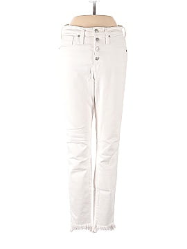 Madewell 10" High-Rise Skinny Jeans in Pure White: Step-Hem Edition (view 1)