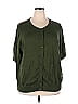 Woman Within 100% Cotton Color Block Green Cardigan Size 26 (2X) (Plus) - photo 1