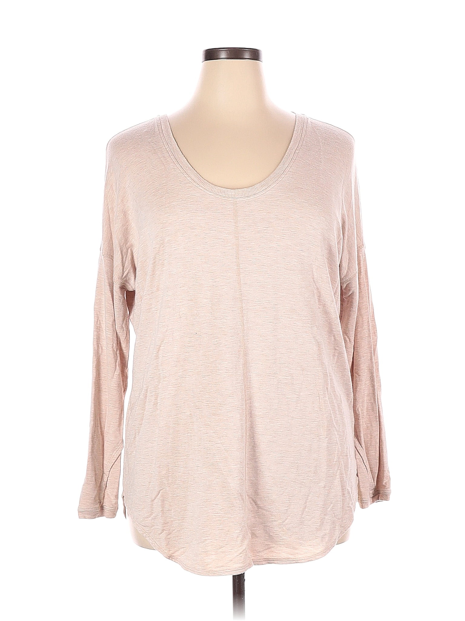 Aje. Marled Tan Long Sleeve T-Shirt Size 0X (Plus) - 60% off | thredUP