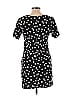 AX Paris 100% Polyester Polka Dots Stars Black Casual Dress Size 10 - photo 2