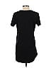 Olivaceous Solid Black Casual Dress Size S - photo 2