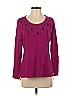 Coldwater Creek 100% Cotton Purple Pink Long Sleeve Top Size 5 - photo 1