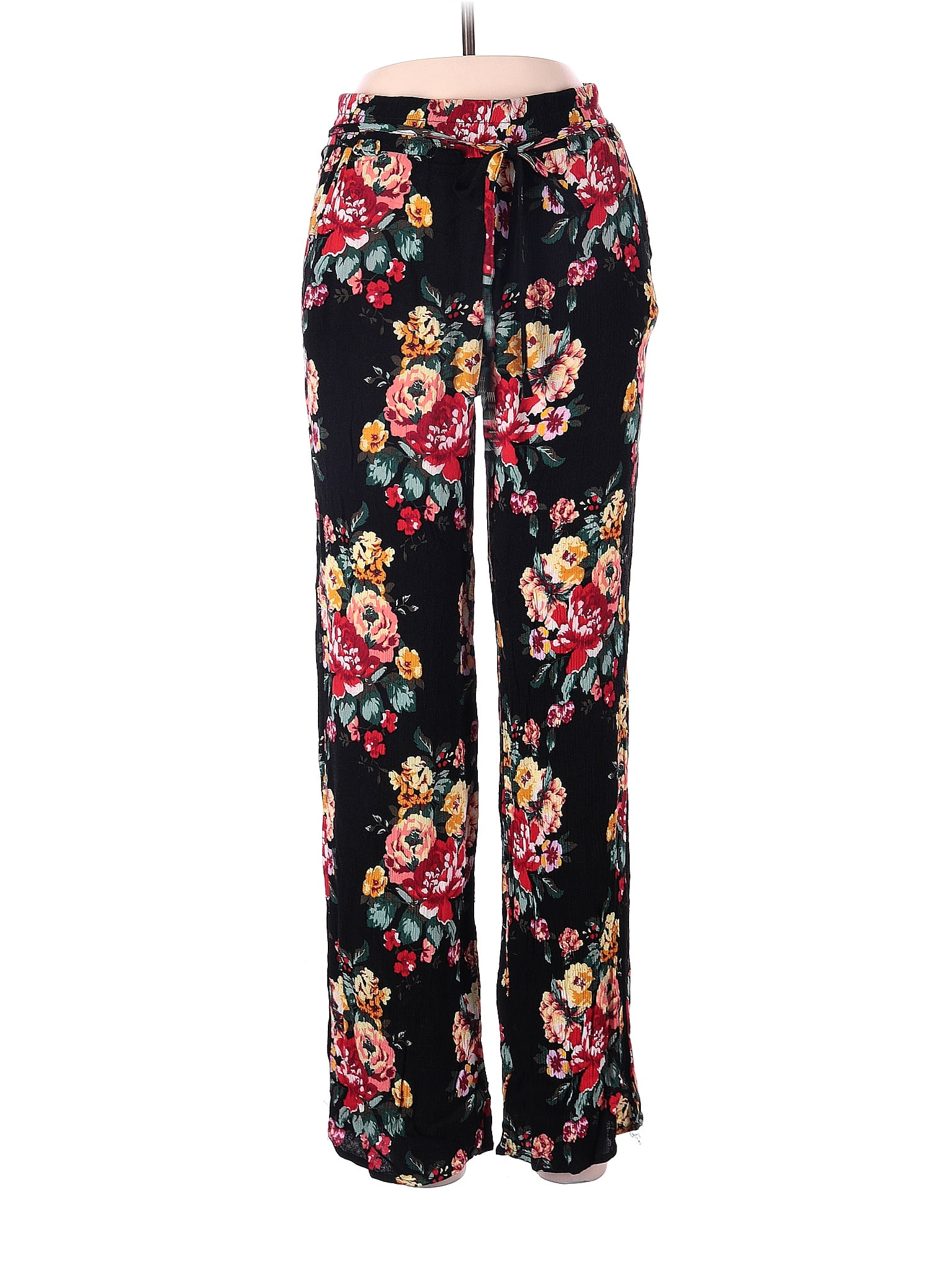 BBJ Los Angeles Floral Black Casual Pants Size M - 74% off | ThredUp