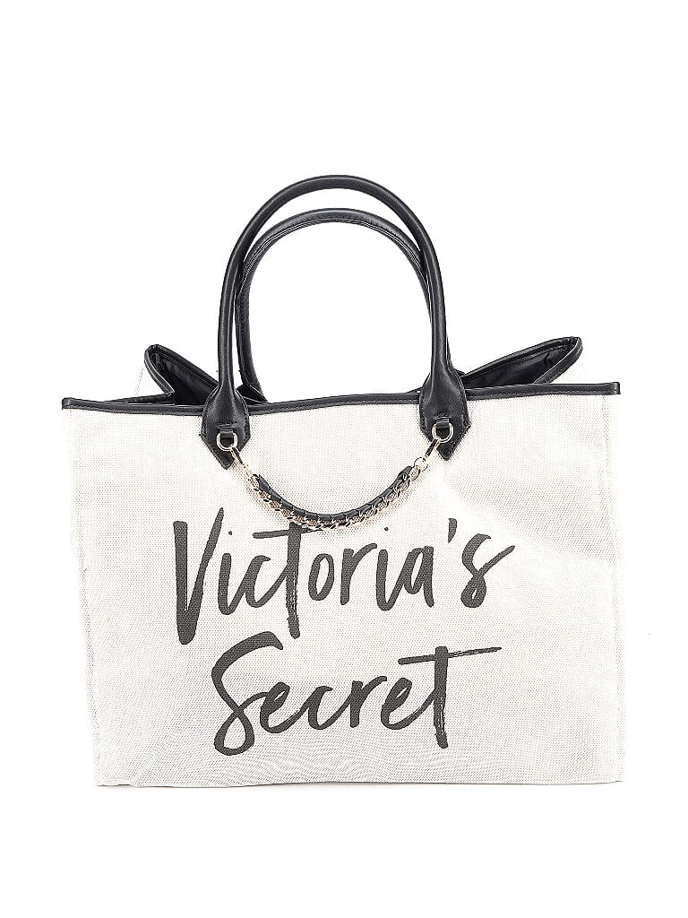 Victoria's Secret Graphic Solid White Ivory Tote One Size 63 off