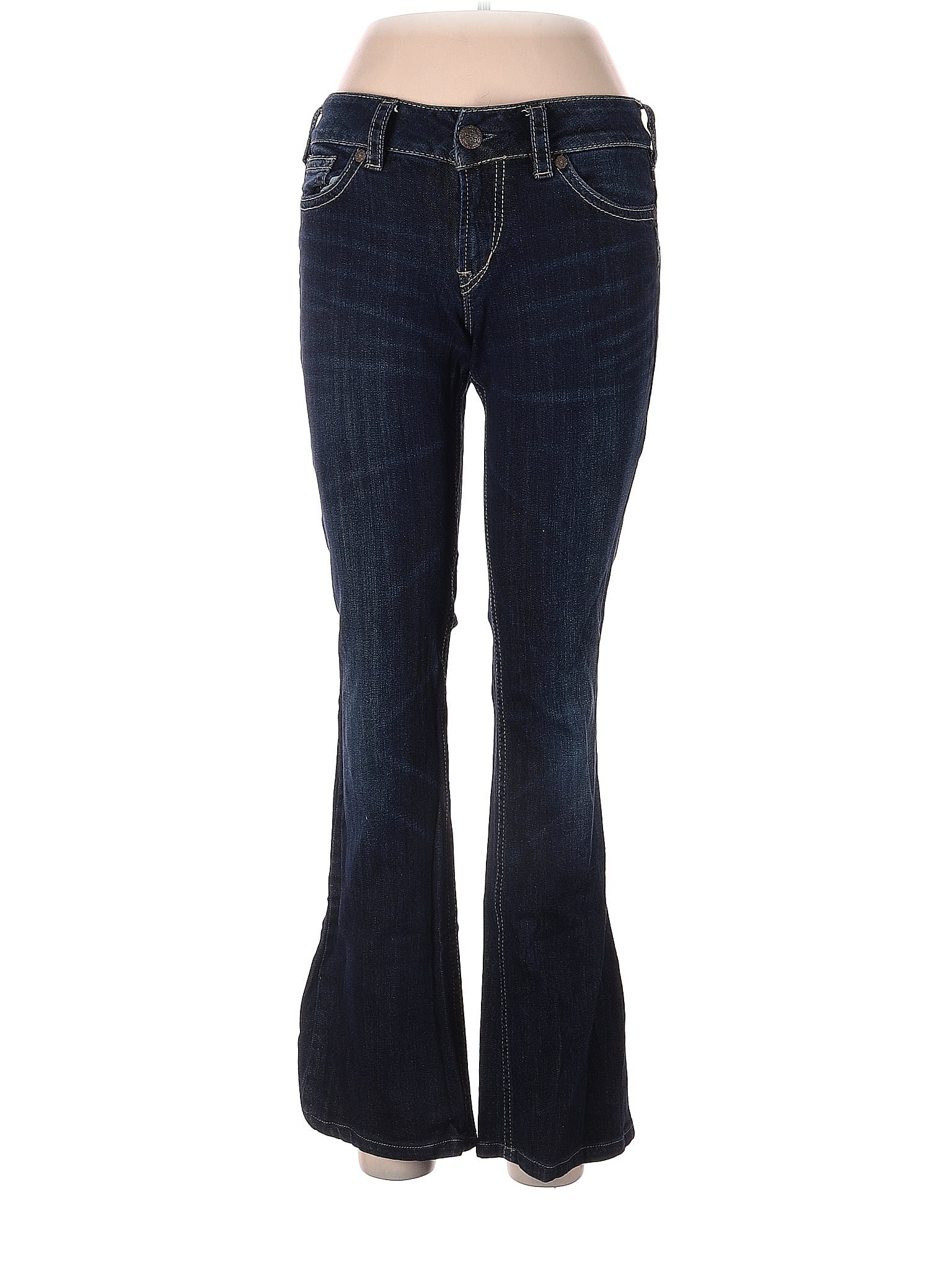 Suko Solid Blue Jeans 28 Waist - 78% off