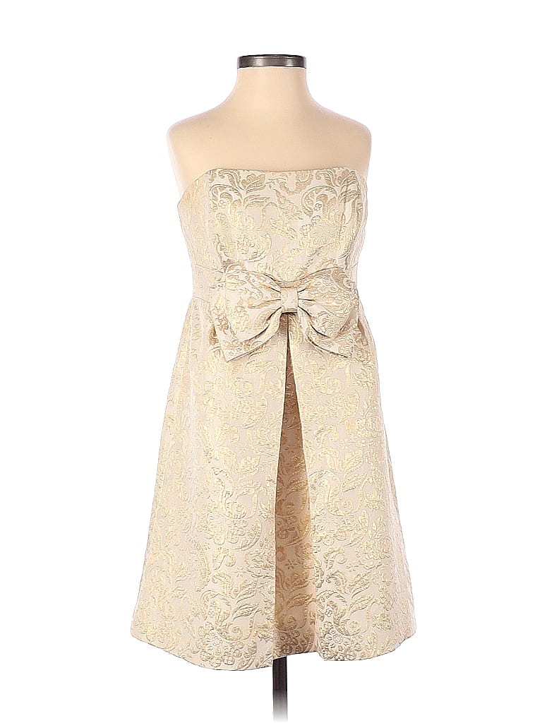 Lilly Pulitzer Metallic Gold Cocktail Dress Size 2 - 62% off | thredUP