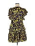 A.L.C. 100% Silk Multi Color Yellow Casual Dress Size 14 - photo 2