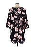 Old Navy 100% Polyester Floral Floral Motif Black Blue Casual Dress Size M - photo 2