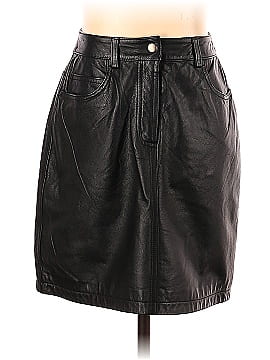 Copper Key Faux Leather Skirt (view 1)