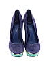 Brian Atwood 100% Leather Solid Blue Heels Size 6 - photo 2
