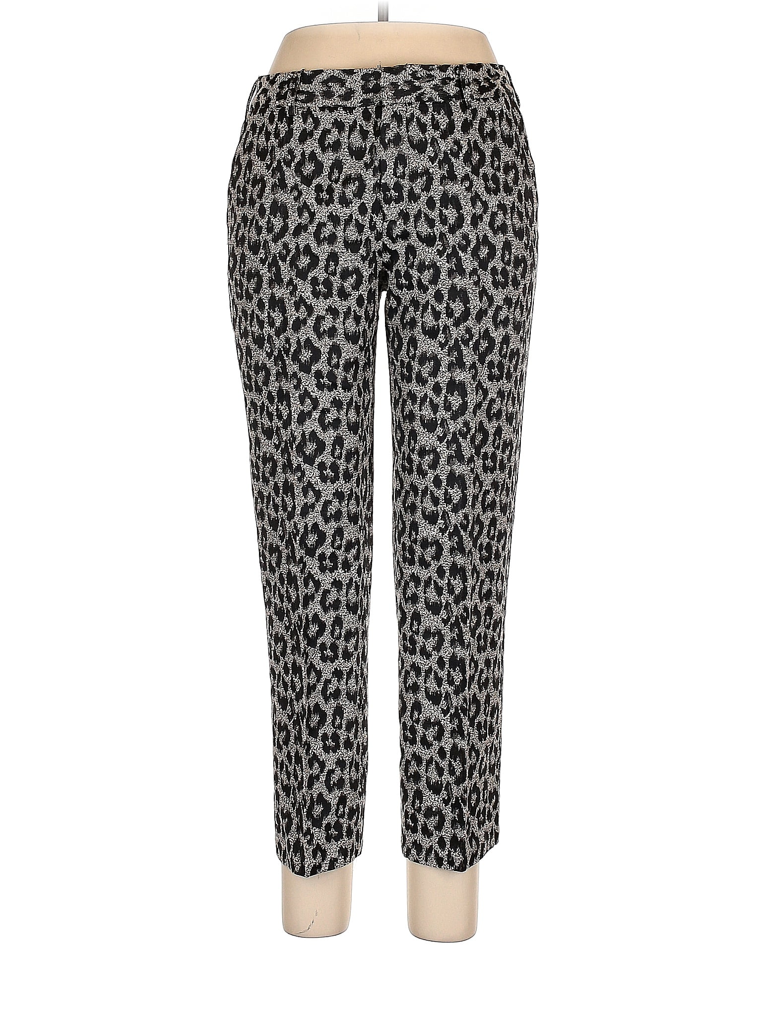 Le Superbe Leopard Print Multi Color Gray Casual Pants Size 10
