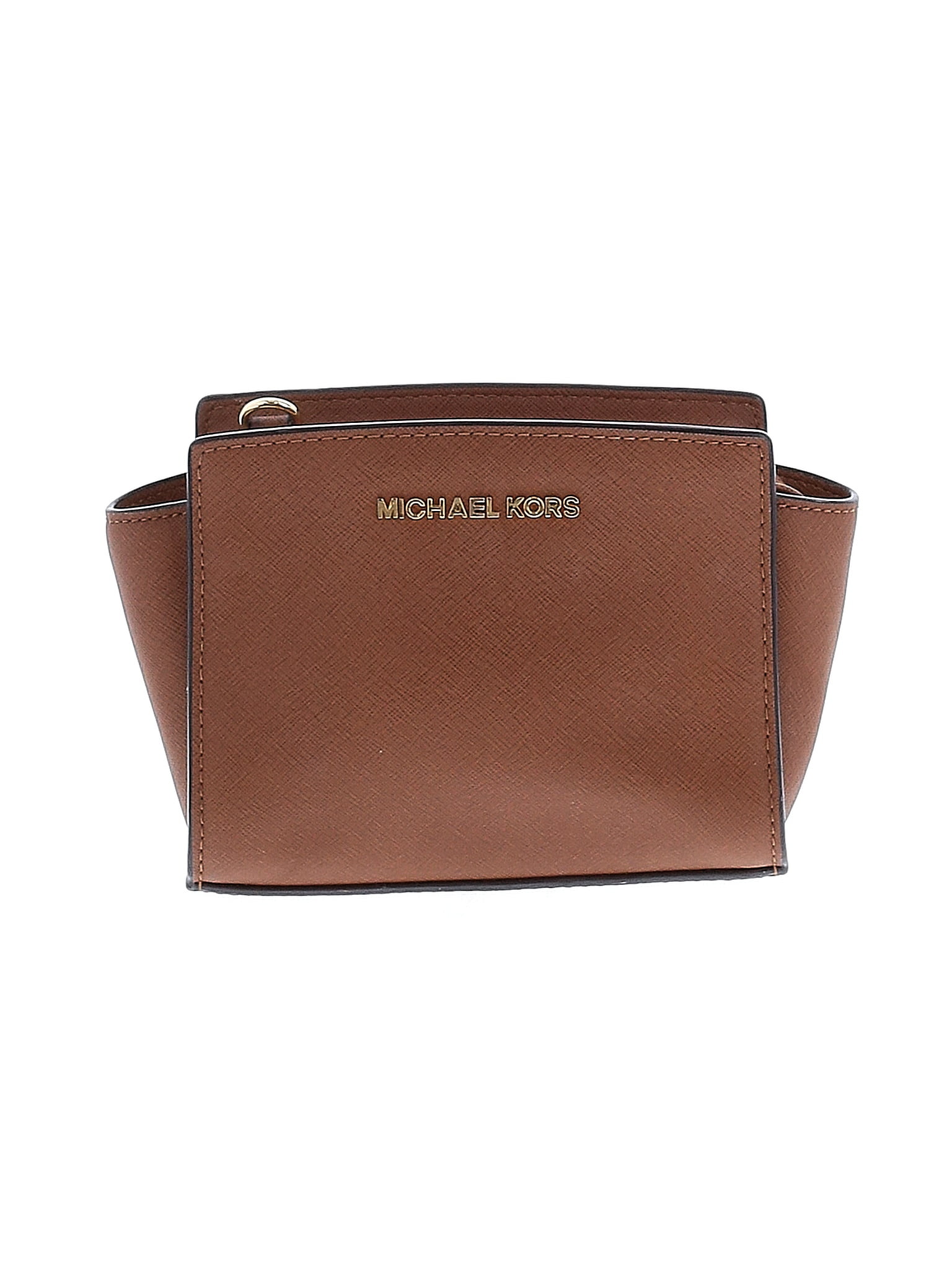 MICHAEL Michael Kors 100 Leather Graphic Solid Brown Sheila Small Faux