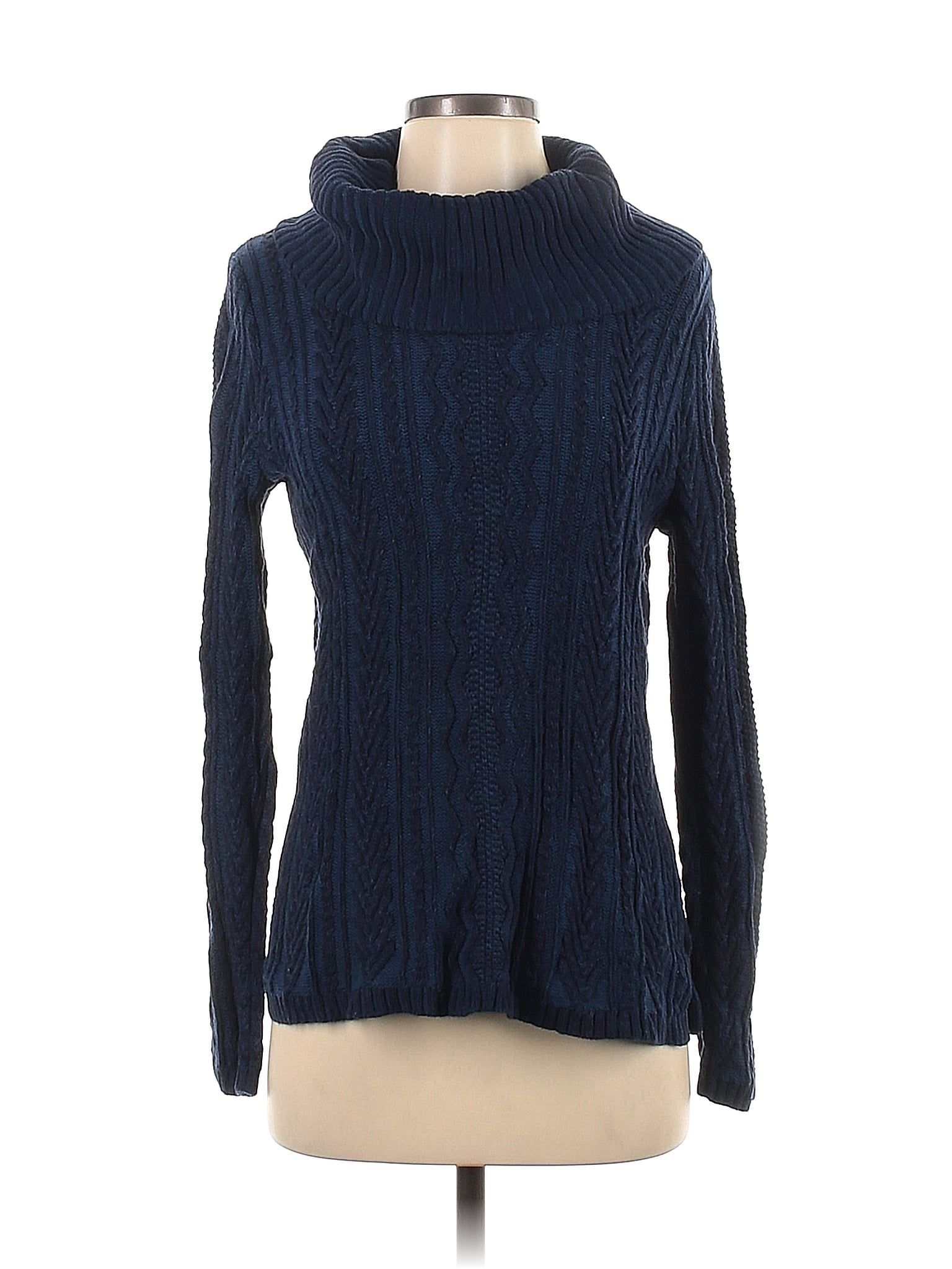 Eight Eight Eight 100% Cotton Color Block Solid Blue Pullover Sweater ...