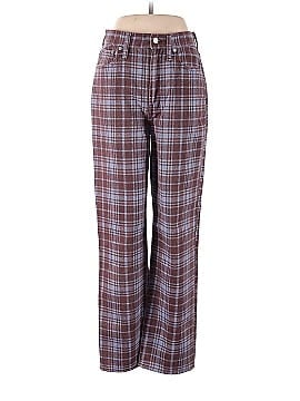 Madewell The Perfect Vintage Straight Jean in Cabernet Plaid (view 1)