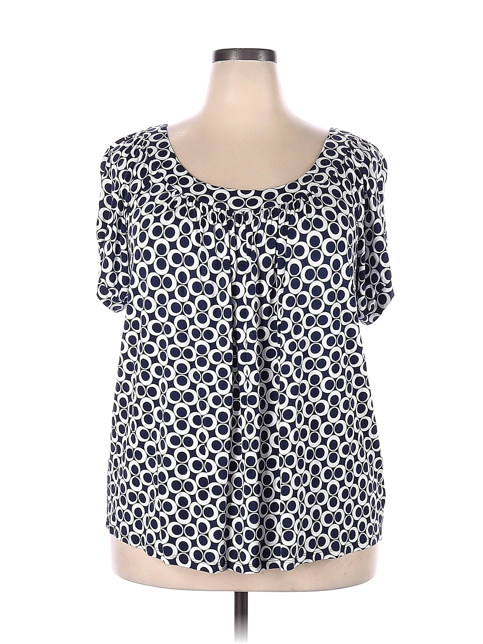 Michael Kors Women's Petal Sleeve Top Blue Size Petite Medium main image 0