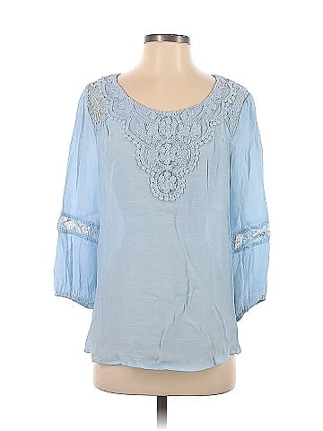 Indigo Rose Long Sleeve Blouse (view 1)