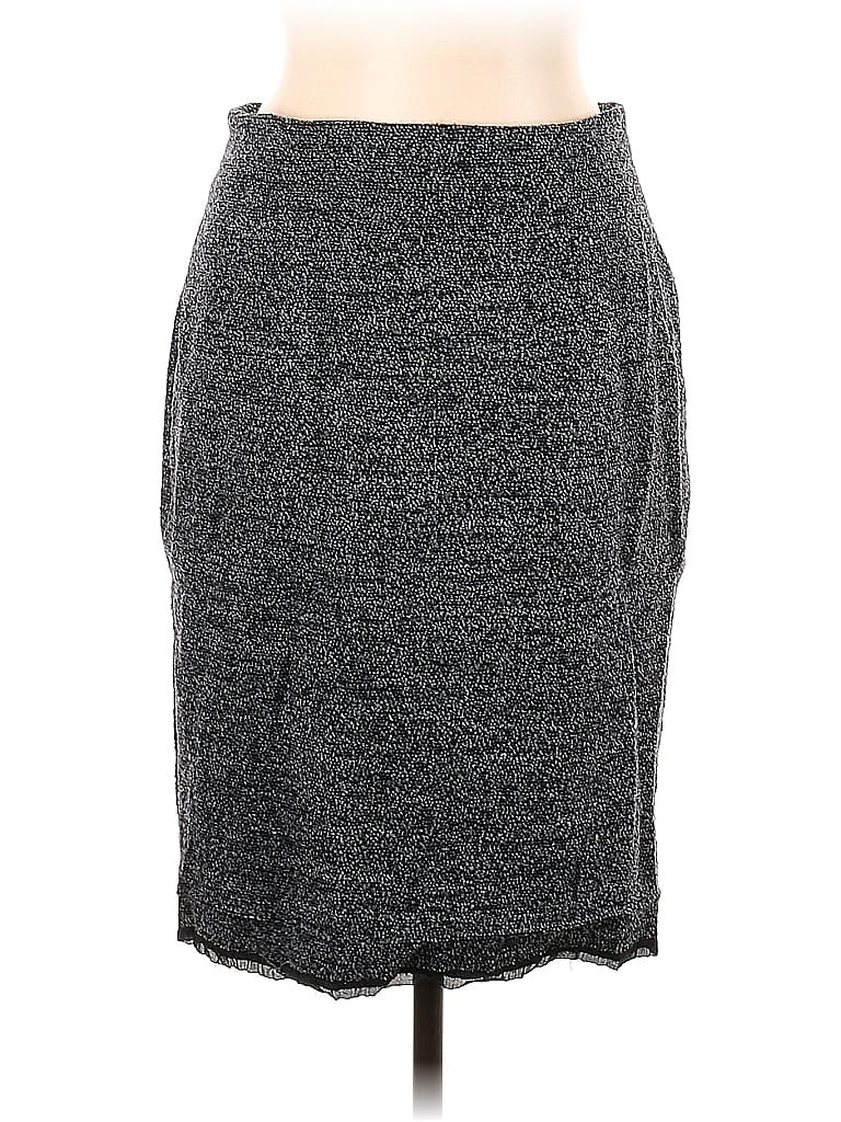 Pre-owned Ann Taylor Loft Wool Skirt In Gray
