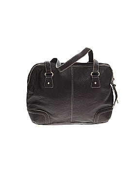 Franklin Covey Handbag Green Blue Canvas Brown Leather Trim Satchel  Shoulder Bag