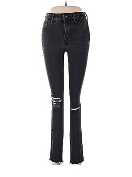 Madewell Tall 9" High-Rise Skinny Jeans in Black Sea (view 1)