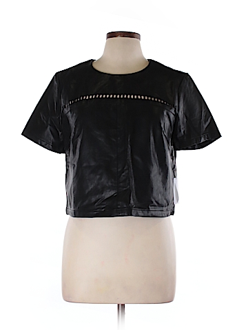 Forever 21 Faux Leather Top - front