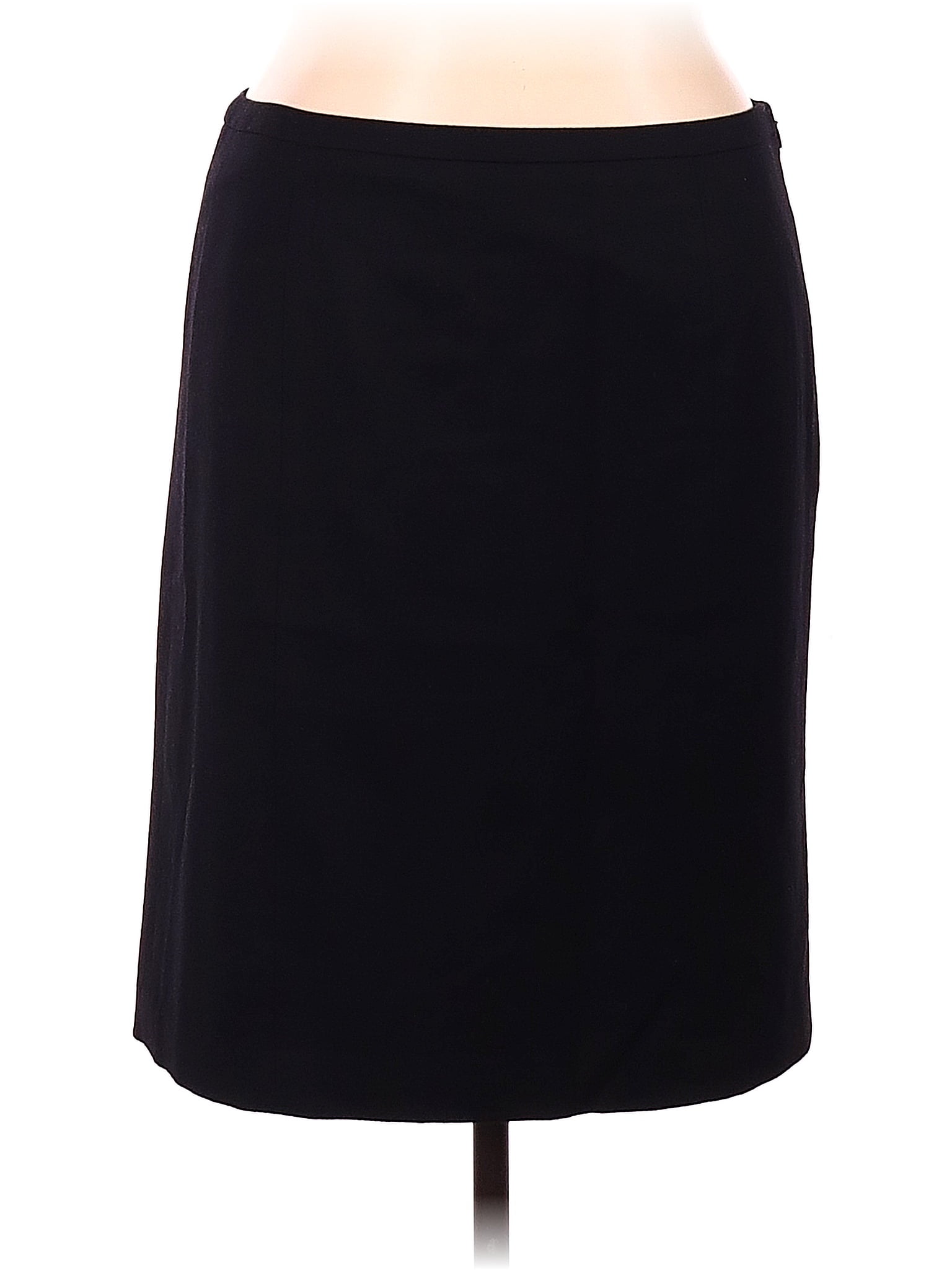 Talbots Solid Black Wool Skirt Size 16 (Petite) - 84% off | thredUP