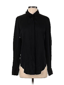 Theory Long Sleeve Silk Top (view 1)