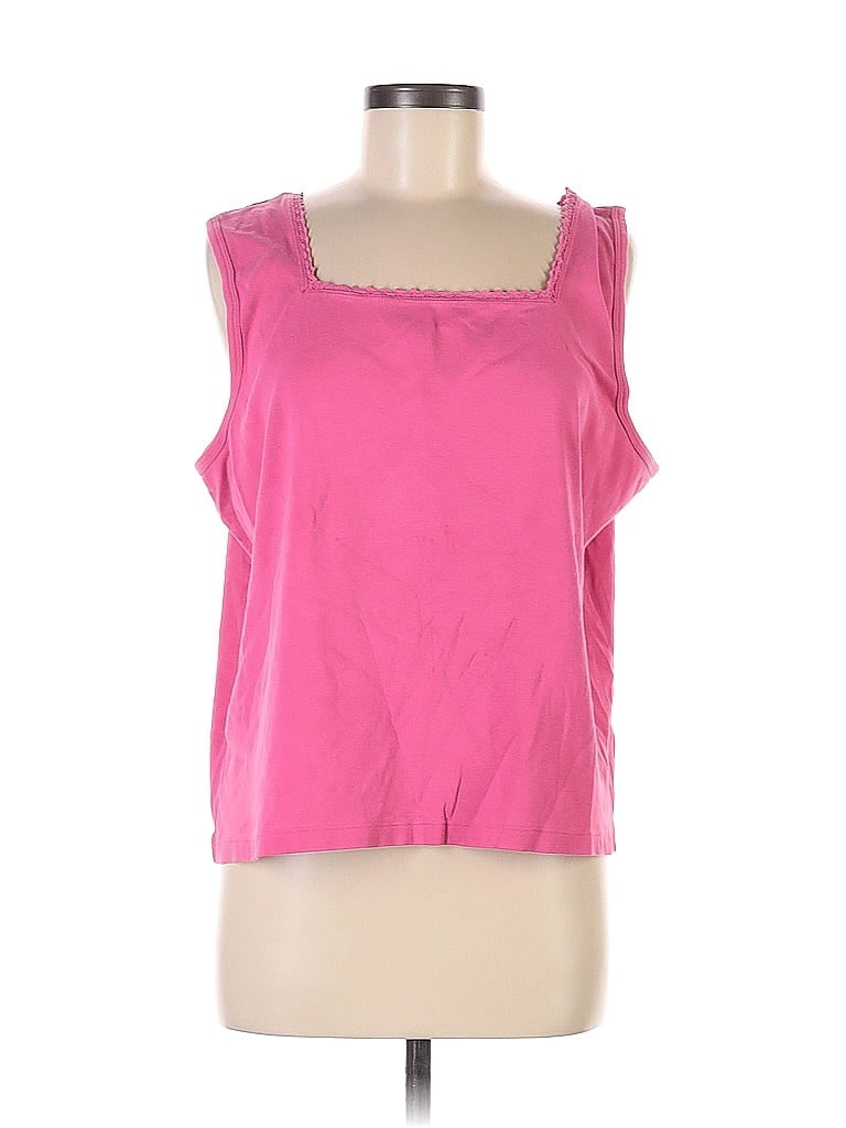 First Issue by Liz Claiborne 100% Cotton Pink Sleeveless T-Shirt Size 2 - photo 1