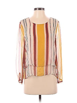 Maeve by Anthropologie Long Sleeve Silk Top (view 1)