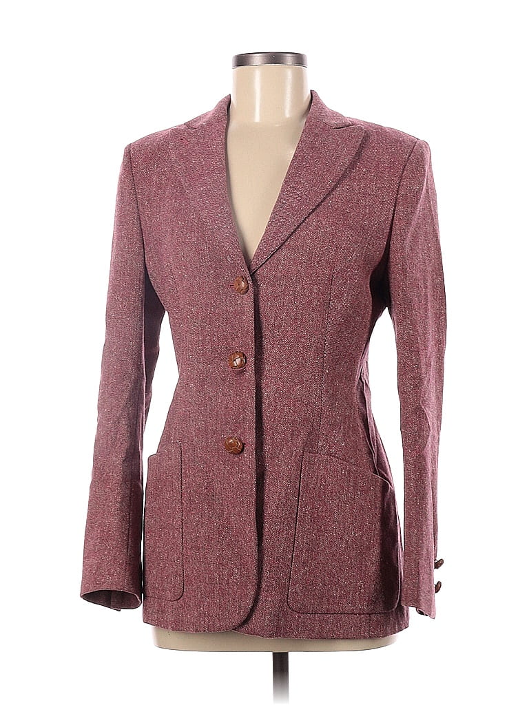 Piazza Sempione Chevron-herringbone Red Wool Blazer Size 42 (IT) - photo 1