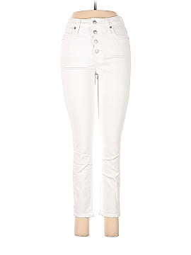 Madewell Curvy High-Rise Skinny Crop Jeans in Pure White: Button-Front Edition (view 1)