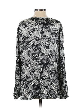 Lafayette 148 New York Long Sleeve Silk Top (view 2)