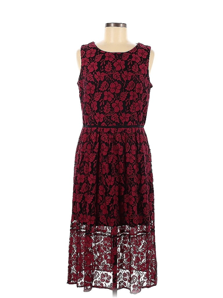 M by Maia Multi Color Burgundy Casual Dress Size M - 75% off | thredUP