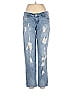 STS Blue Hearts Stars Graphic Blue Jeans Size 7 - photo 1