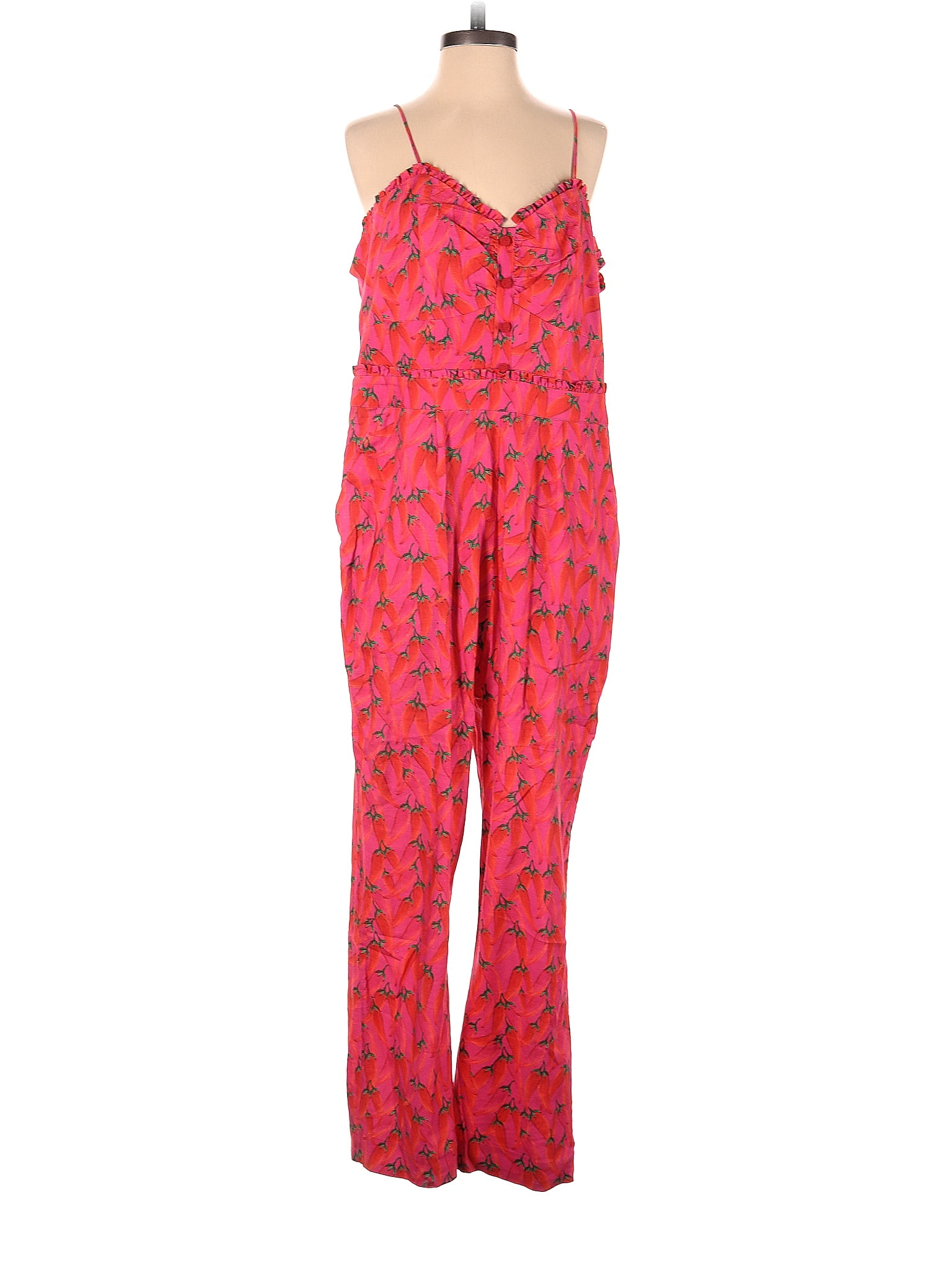 FARM Rio Red Pink Jumpsuit Size XL - 64% off | ThredUp