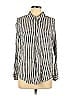 Lucky Brand Stripes Silver Gray Long Sleeve Button-Down Shirt Size L - photo 1