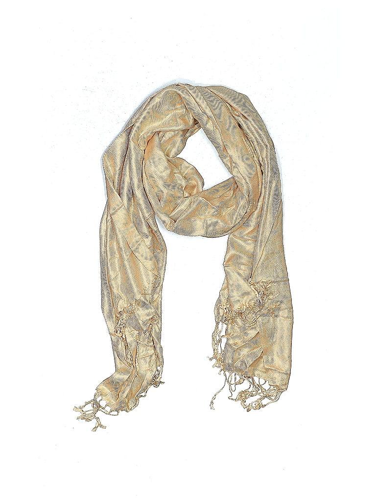 Pashmina Solid Tan Ivory Scarf One Size - photo 1
