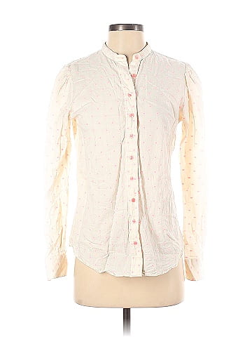 The Shirt by Rochelle Behrens Ivory Button Down Shirts for Women