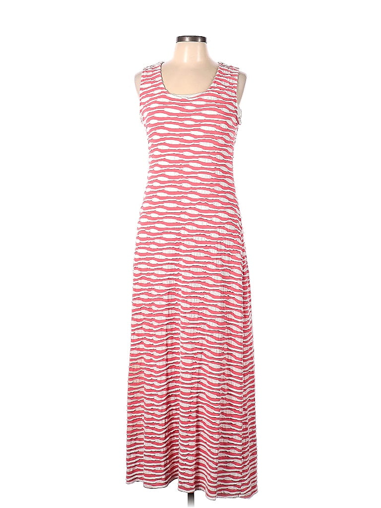 beige Stripes Multi Color Pink Casual Dress Size L - 78% off | thredUP