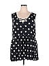 Terra & Sky Polka Dots Black Gray Long Sleeve Top Size 3X (Plus) - photo 1