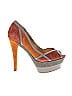 Jessica Simpson Color Block Ombre Orange Heels Size 9 1/2 - photo 1