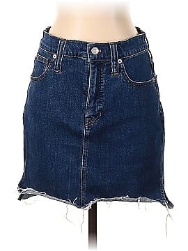 Madewell Stretch Denim Straight Mini Skirt: Step-Hem Edition (view 1)