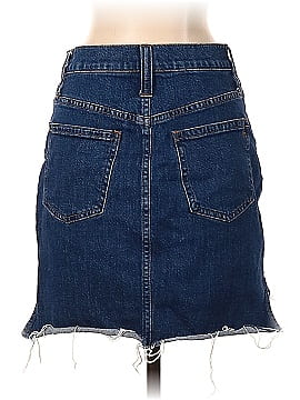 Madewell Stretch Denim Straight Mini Skirt: Step-Hem Edition (view 2)