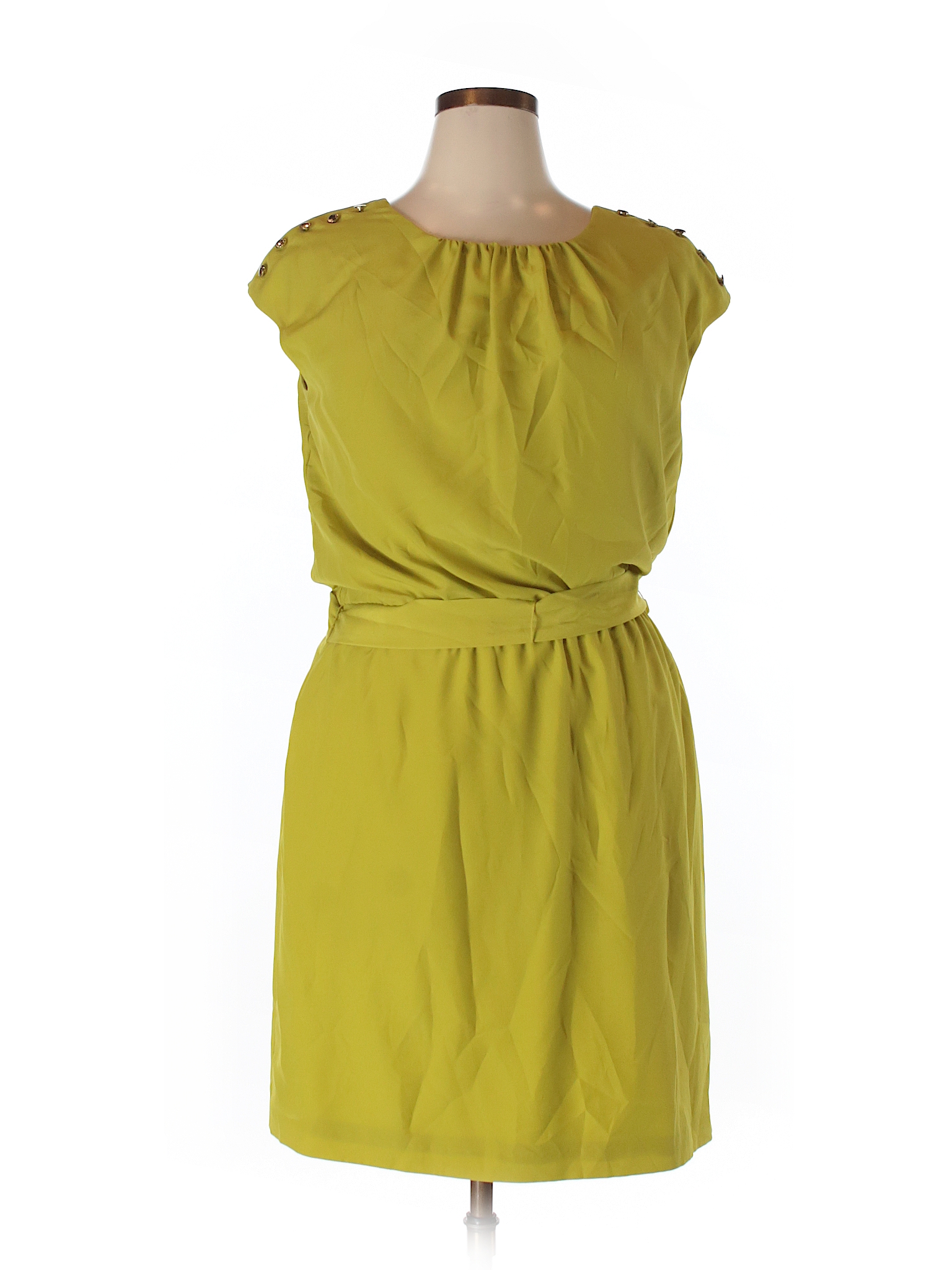 Guess 100% Polyester Solid Light Green Casual Dress Size 14 - 75% off ...