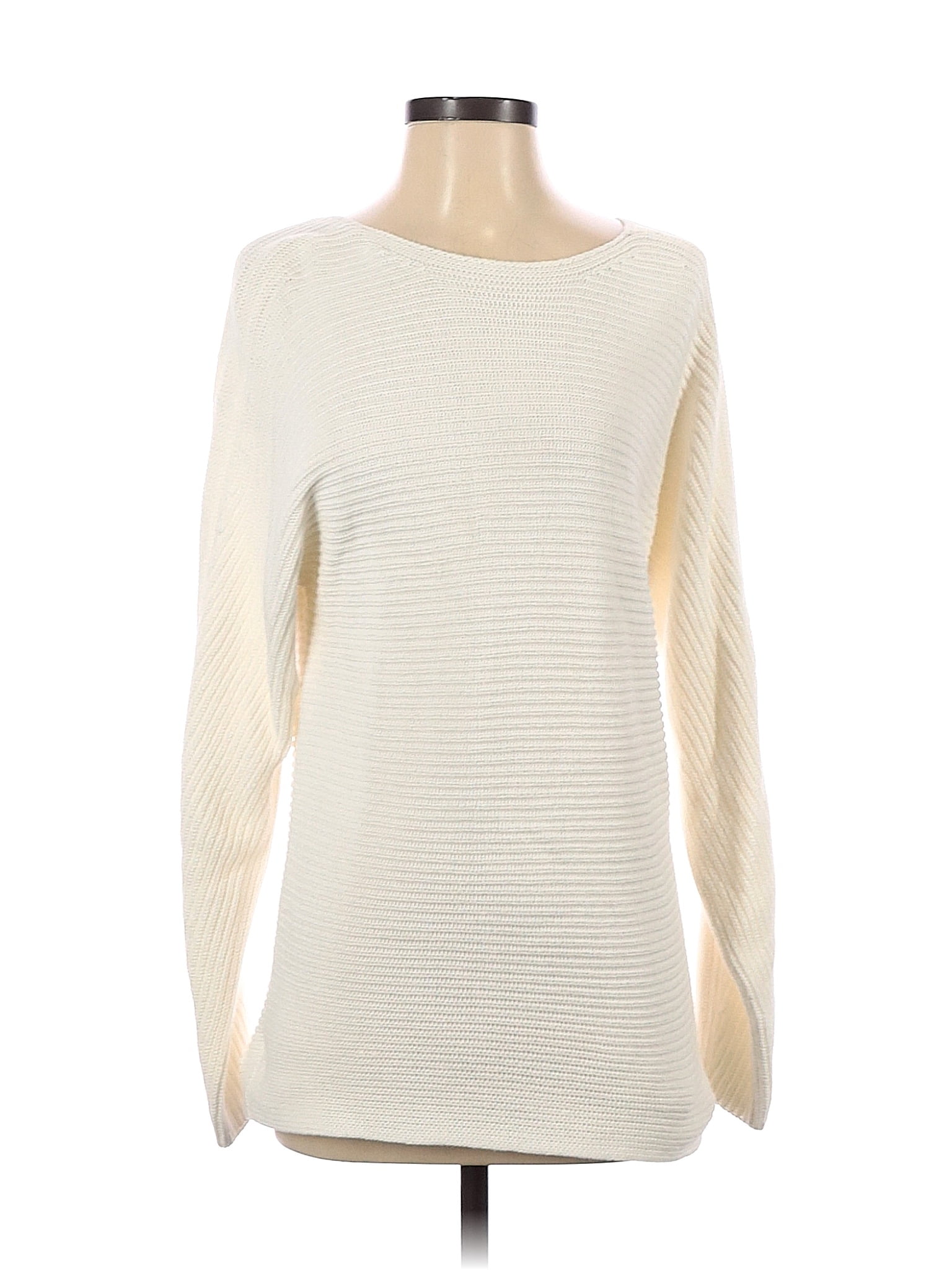 Ann Taylor LOFT 100% Cotton Color Block Solid Ivory Pullover Sweater ...