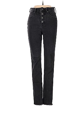 Madewell Tall 10" High-Rise Skinny Jeans in Berkeley Black: Button-Through Edition (view 1)
