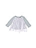 Tea 100% Cotton Silver Gray Long Sleeve Top Size 9-12 mo - photo 1