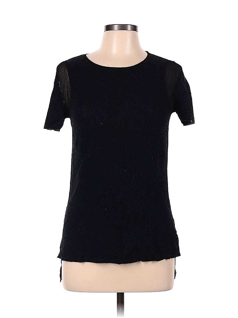 Eileen Fisher Polka Dots Black Short Sleeve Top Size M - 82% off | ThredUp