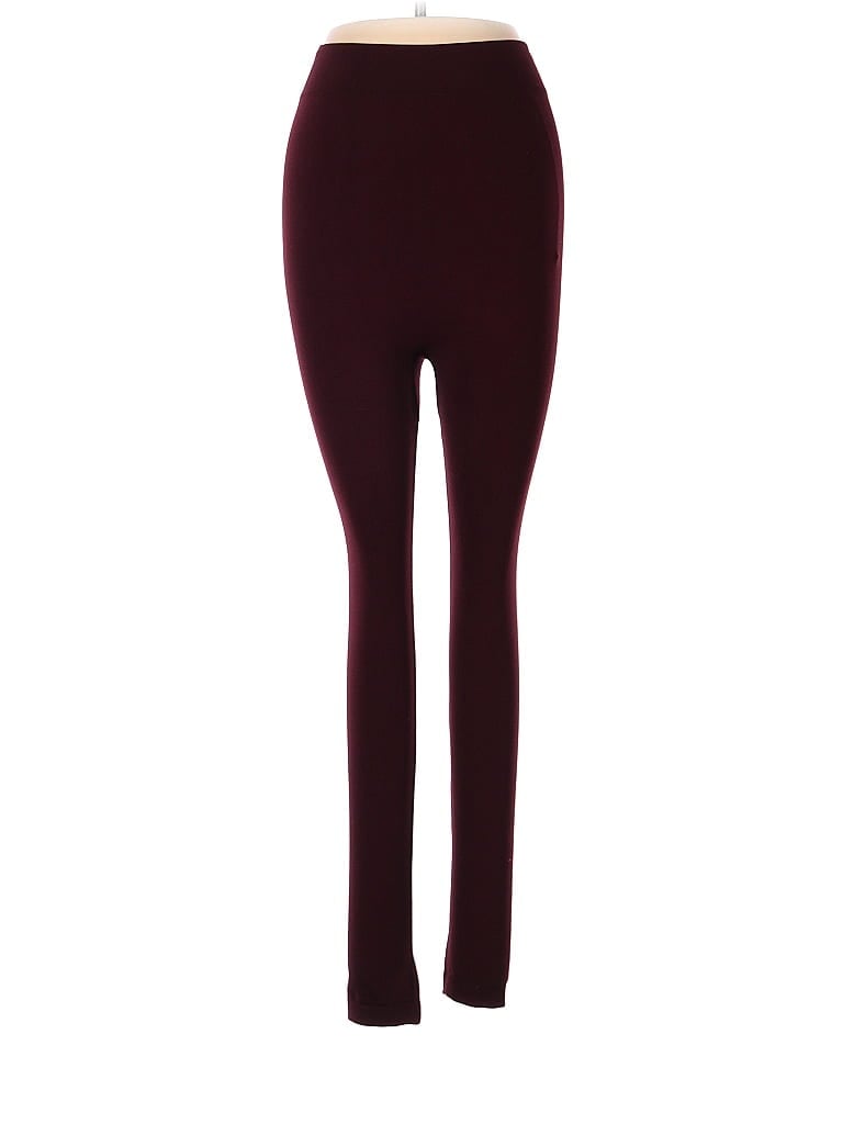 Pre-owned Muk Luks Active Pants In Burgundy