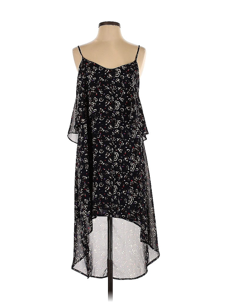 Collective Concepts 100% Polyester Floral Black Casual Dress Size M - photo 1
