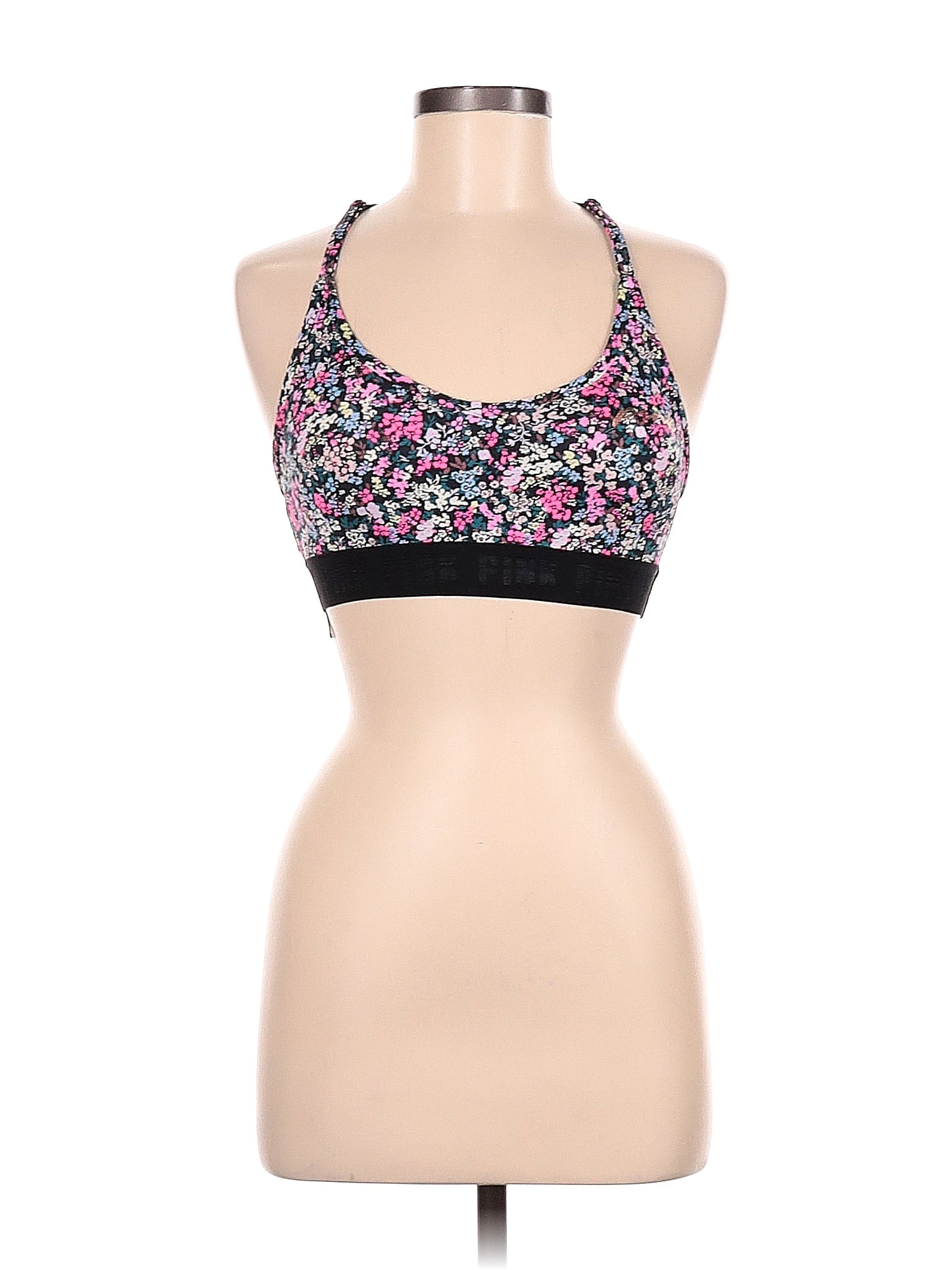 Victoria's Secret Pink Color Block Black Sports Bra Size M - 63% off